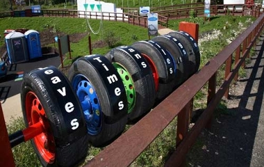 The WEBWalk memory test spinning tyre game.