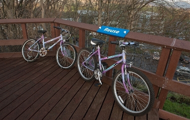 Reuse section: a reconditioned bike from the Perth Bike Station (right). An example of Reuse in action!