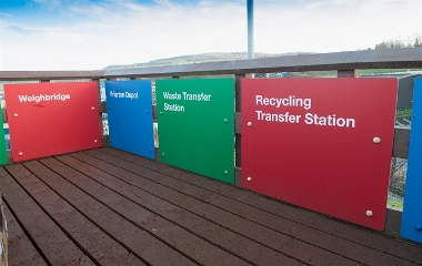 A viewing platform over Friarton Depot waste operations.