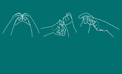 British Sign Language Illustrations of hands saying the letters BSL in British Sign Language