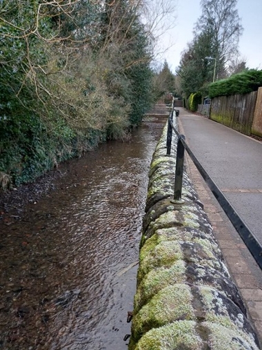 The Craigie Burn in Perth prior to sediment removal works in March 2024