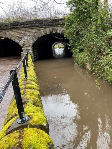 The Craigie Burn in Perth after sediment removal works in March 2024