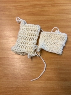 photo of another 2 examples of Finnish 2+2 stitch technique