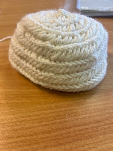 photo of hat in progress