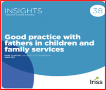 Document cover worded as 'Insights - good practice working with fathers in children and family services'